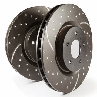EBC GD Drilled & Slotted Front Brake Rotors: Fits Most FRS/BRZ/86 Models