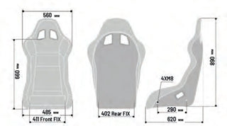 Sparco Evo QRT Fixed Back Racing Seat: Fits Most Models