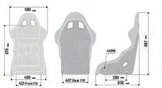 Sparco Pro 2000 Martini Racing Edition Fixed Back Racing Seat Gray: Fits Most Models