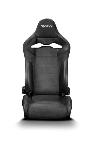 Sparco SPR Reclining Bucket Seat Leather / Microsuede Black: Fits Most Models