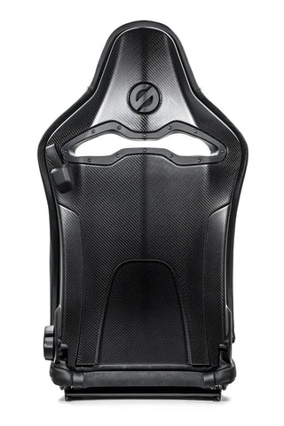 Sparco SPX Reclining Bucket Seat (RIGHT): Black w/ Gray Stitching, Matte Carbon Shell