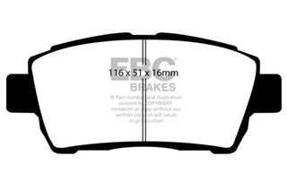 EBC Ultimax2 Brake Pads (FRONT): Scion iQ 2012 - 2015