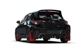 Rally Armor Mud Flap (REAR): Toyota GR Corolla 2023 - 2025 w/ White Logo