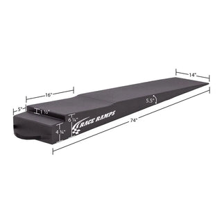 Race Ramps Trailer Ramp: Fits Most Models w/ Flap Cut-Out Pair 7" 5.5 Degree Approach Angle