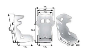OMP Racing HTE XL Fixed Back Seat: Fits Most Models