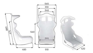 OMP RS-P.T.2 Fixed Back Seat: Fits Most Models
