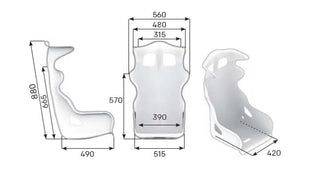 OMP Racing HTE Fixed Back Seat: Fits Most Models