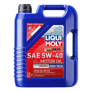 Liqui Moly Diesel High Tech Motor Oil 5W40: Fits Most Models