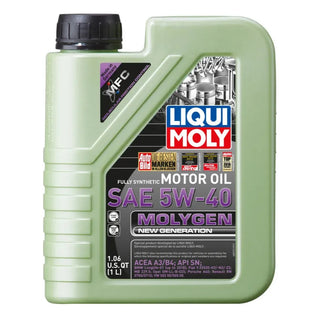 LIQUI MOLY Molygen New Generation Motor Oil SAE 5W40: Fits Most Models