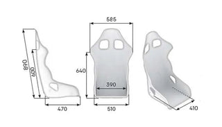OMP TRS-E Fixed Back Seat: Fits Most Models (Side Fixing, Velour)