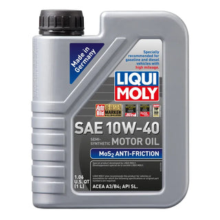 Liqui Moly MoS2 Anti-Friction Motor Oil 10W40: Fits Most Models