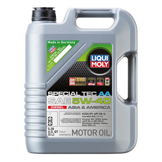 LIQUI MOLY Special Tec AA Motor Oil SAE 5W40 Diesel: Fits Most Models