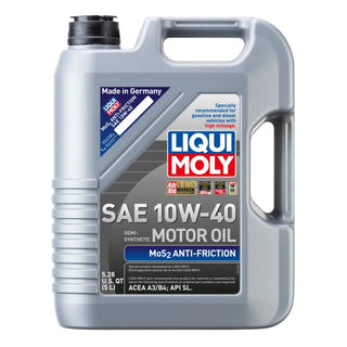 LIQUI MOLY MoS2 Anti-Friction Motor Oil 10W40: Fits Most Models