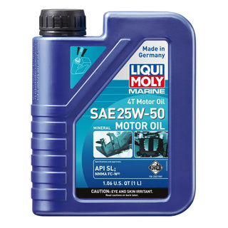Liqui Moly Marine 4T Motor Oil SAE 25W50: Fits Most Models