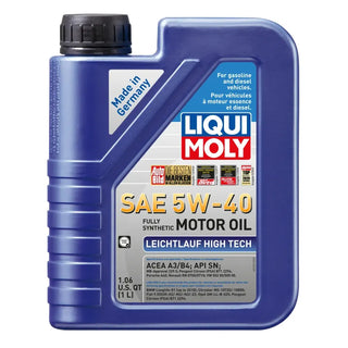 LIQUI MOLY Leichtlauf High Tech Motor Oil SAE 5W40: Fits Most Models