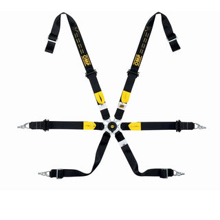 OMP WRC 6 Point Harness 2" Pull Up Black: Fits Most Models
