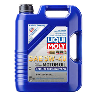 Liqui Moly Leichtlauf High Tech Motor Oil SAE 5W40: Fits Most Models