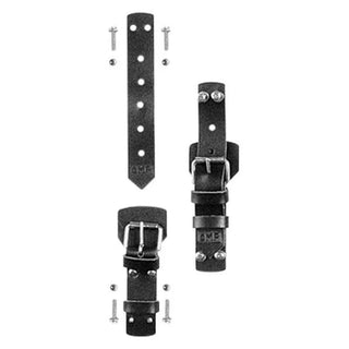 OMP Racing Leather Hood Straps Large Black: Fits Most Models