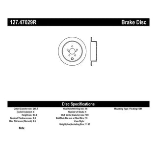 Stoptech Drilled & Slotted Rotor (REAR): Subaru BRZ (13-16)
