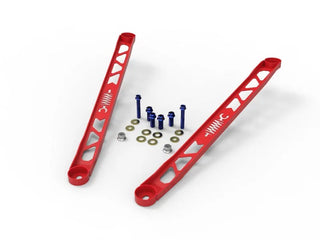 aFe CONTROL Stainless Steel Front Suspension Strut Brace (FRONT): Toyota GR Supra (20-24) Burnt Blue Bolts