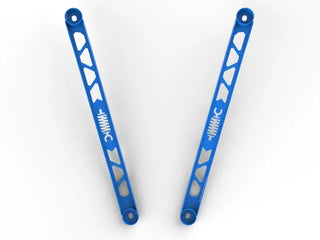 aFe Stainless Steel Front Suspension Strut Brace (FRONT): Toyota GR Supra (20-24) Burnt Blue Bolts