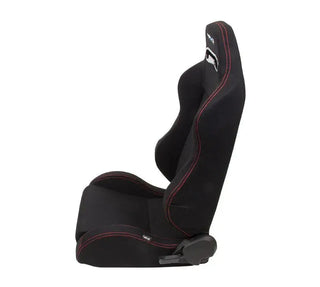 NRG Reclinable Bucket Seat (PAIR): Fits Most Models w/ Red Stitching