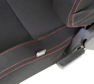 NRG Reclinable Bucket Seat (PAIR): Fits Most Models w/ Red Stitching