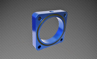 Torque Solution Throttle Body Spacer: Subaru BRZ (2013 - 2017) & Toyota 86 (2017) - Blue