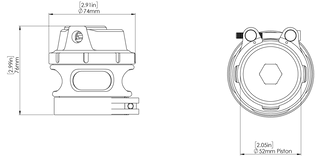 Turbosmart GenV RacePort Blow Off Valve (Female Flange): Fits Most Models