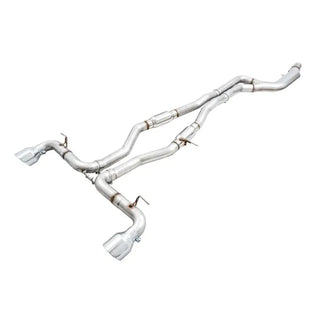 AWE Resonated Track Edition Cat-Back Exhaust (Polished Tips): Toyota GR Supra 3.0L Turbo 2020 - 2024