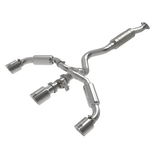 AFE Gemini XV Cat-Back Exhaust System (Polished Tips): Toyota GR Corolla 1.6L Turbo 2023 - 2024