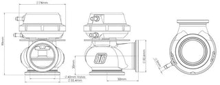Turbosmart Gen4 CompGate40 External Wastegate: 14 PSI Black