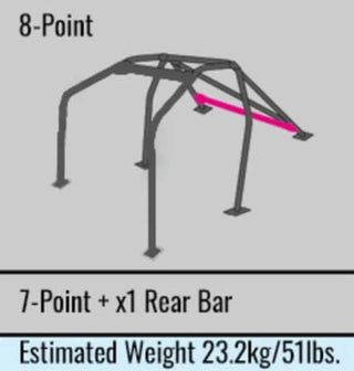 Cusco D1 Chromoly 8-Point Dash-Thru Roll Cage: Fits Most BRZ/FR-S/86 Models