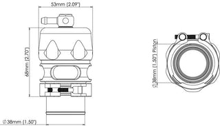 Turbosmart Vee Port Pro Blow Off Valve: Fits Most Models