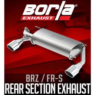 Borla Rear Section Exhaust: Scion FR-S 2013 - 2016; Toyota 86 2017-2020; Subaru BRZ 2013-2020