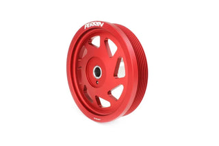 Perrin Lightweight Crank Pulley (Red): Toyota GR86 & Subaru BRZ 2.4L 2022 - 2026
