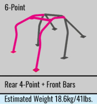 Cusco D1 Roll Cage 2-Passenger 6-Point Dash Escape: Fits Subaru BRZ/86/FR-S
