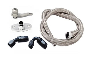 Torque Solution Turbo Oil Return Line Kit: Fits Subaru EJ20/EJ25 with Garrett GTX/Borgwarner Turbos
