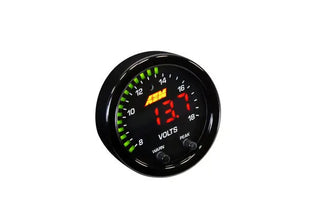 AEM X-Series Voltage Gauge Kit 8-18 Volts: Fits Most Models