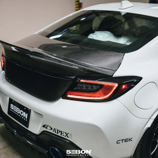 Seibon MB Carbon Fiber Rear Spoiler: Toyota GR86 & Subaru BRZ 2.4L 2022 - 2026