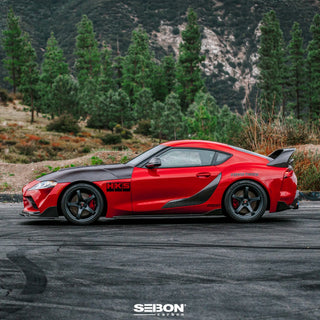 Seibon OEM Carbon Fiber Side Skirts: Toyota GR Supra 2020 - 2026