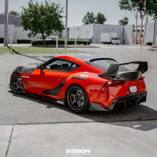Seibon MB Carbon Fiber Side Skirts: Toyota GR Supra 2020 - 2026