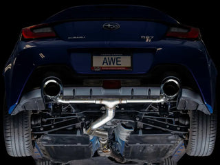AWE Track Edition Cat-Back Exhaust (Polished Tips): Toyota GR86 & Subaru BRZ 2.4L 2022 - 2024