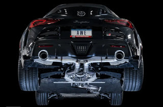 AWE Resonated Track Edition Cat-Back Exhaust (Polished Tips): Toyota GR Supra 3.0L Turbo 2020 - 2024