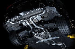 AWE Resonated Track Edition Cat-Back Exhaust (Polished Tips): Toyota GR Supra 3.0L Turbo 2020 - 2024