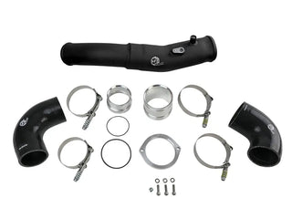 AFE BladeRunner Aluminum Hot Charge Pipe (Black): Toyota GR Supra 3.0L Turbo 2020 - 2024