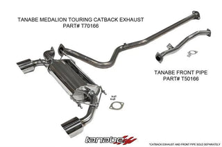 Tanabe Medallion Touring Exhaust System: Fits Most BRZ/FR-S/86/GR86 Models