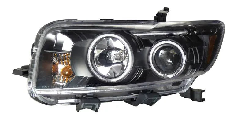 Spec-D Tuning Glossy Black Smoke LED Halo Projector Headlights Compa Spec-D Tuning Glossy Black Smoke LED Halo Projector Headlights Compa
