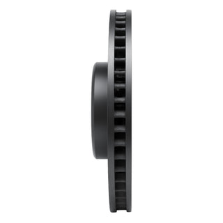 R1 Concepts Black Drilled & Slotted Brake Rotor (LEFT FRONT): Toyota GR Supra (20-26)