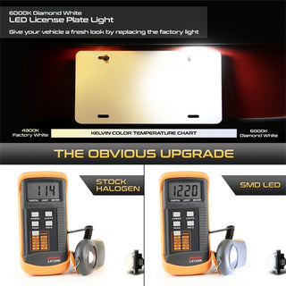 xTune 13-18 Subaru BRZ T10 Connector LED License Plate Bulb Assembly White 5500K LAC-LP-SWRX08 -Pair